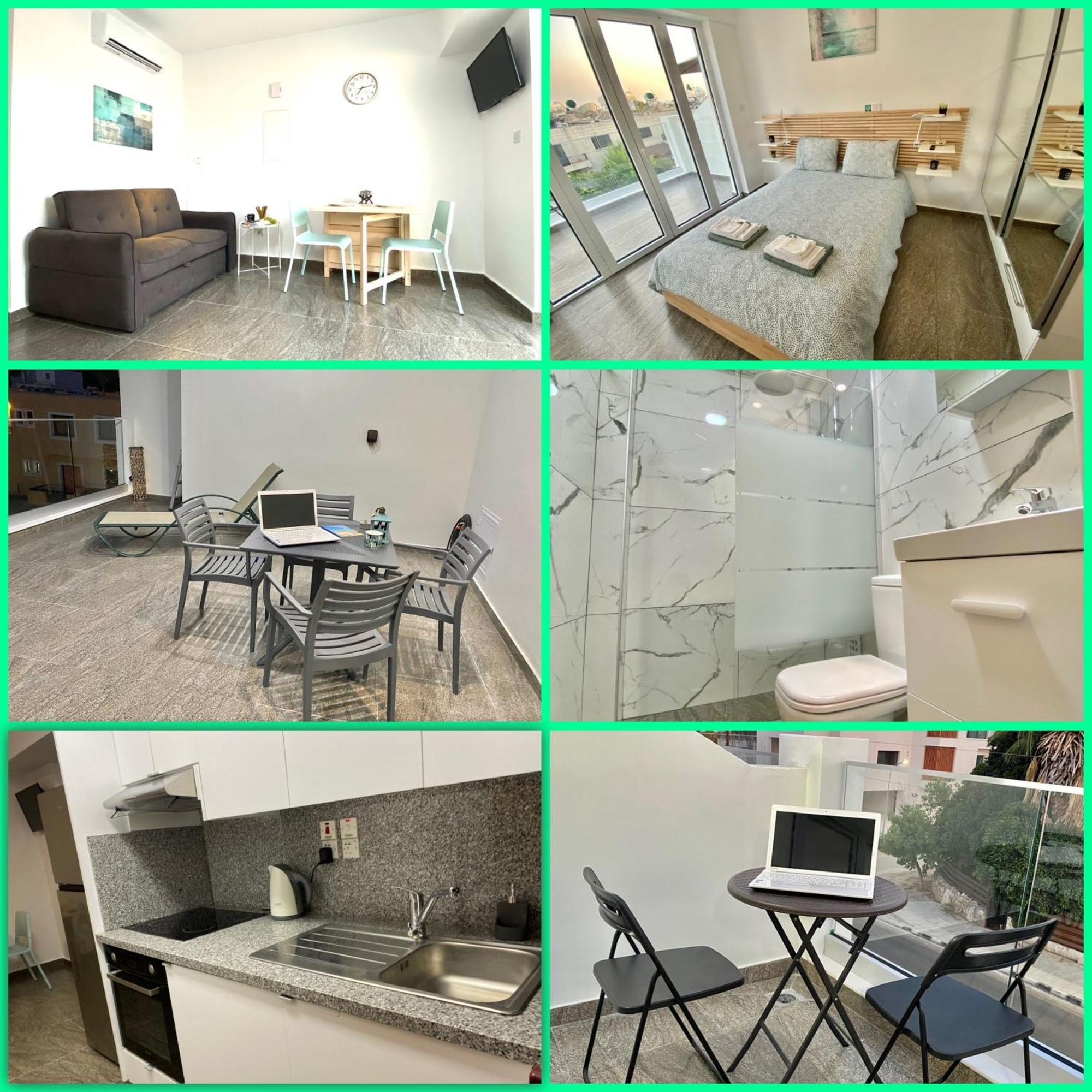 Ευ Ζην / Ev Zin: Modern, cozy, studio, pool, balcony Paphos Exterior foto